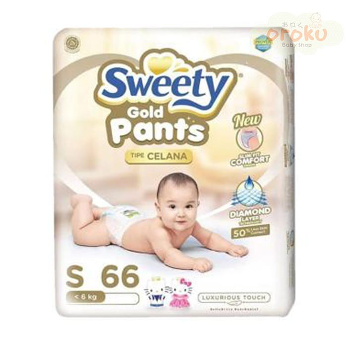 POPOK BAYI / POPK BAYI SEKALI PAKAI / DIAPERS BAYI / SWEETY GOLD / DIAPERS MURAH