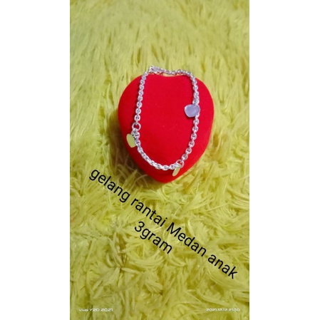 gelang perak anak rantai medan