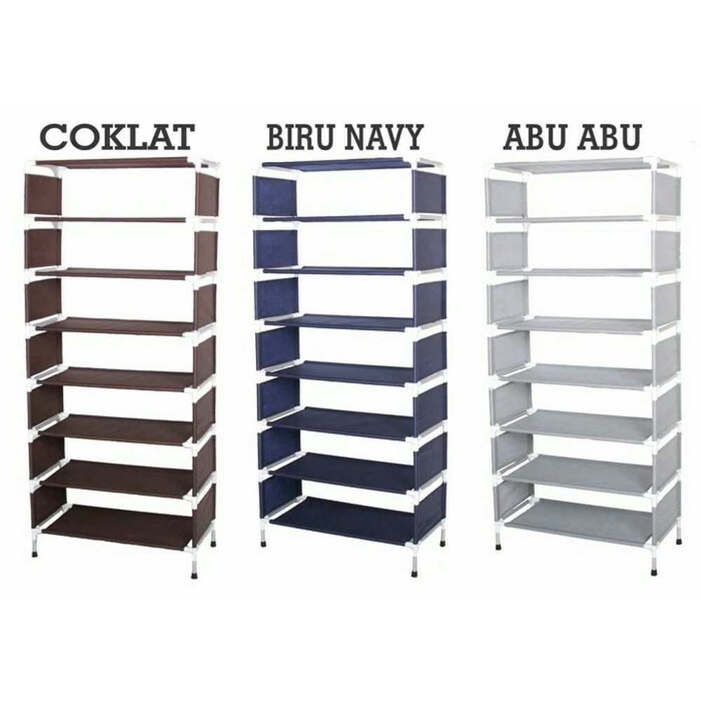 Dijual Rak Sepatu Alumunium 8 Lapis 7 Ruang Diskon