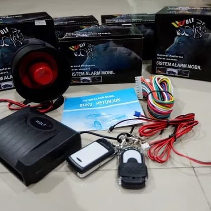 alarm mobil universal remot remote sliding wolf berkualitas