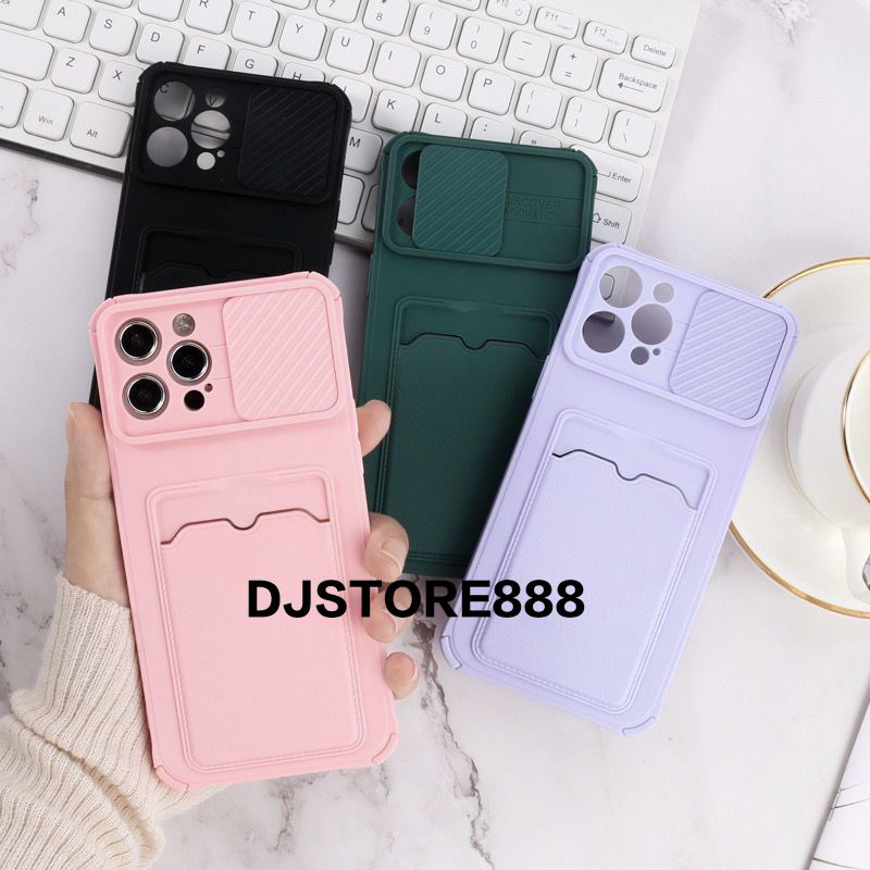 SAMSUNG A03S/ A32 5G/ A10S/ A20S/ SOFT CASE MACARON SLIDE CAMERA + SLOT CARD HOLDER/ CASE SLIDING CAMERA + SLOT