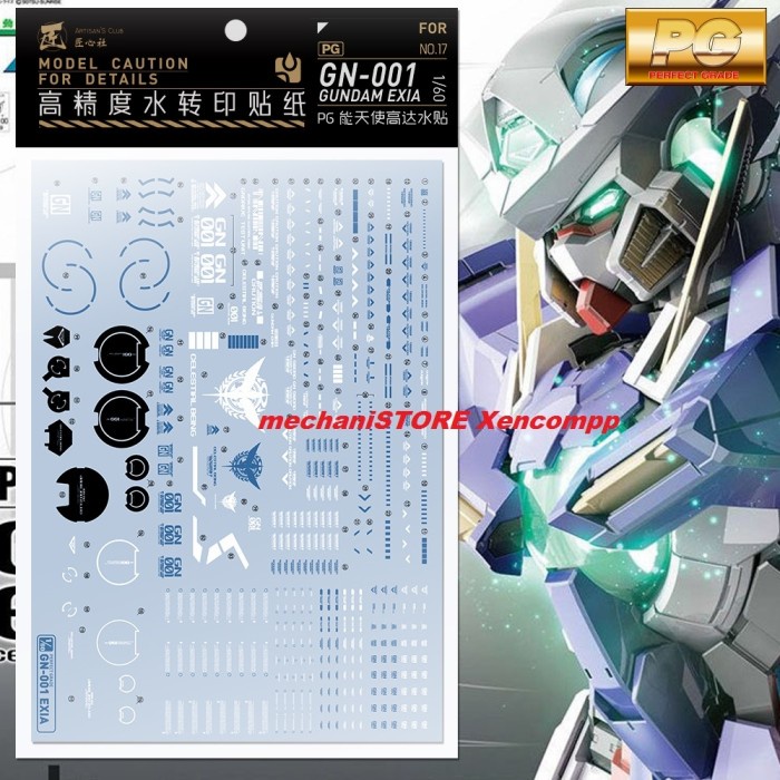 Water Decal PG EXIA Gundam PG17 by ARTISAN CLUB