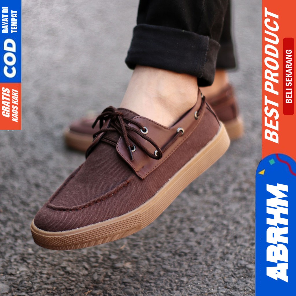 ABRHM X ZAPATO Sepatu kasual Pria loafers Sepatu casual pria cowok keren termurah pria Sepatu Kerja Kantor Semi Formal Kuliah Kondangan Gaya keren Kekinian Murah Terlaris