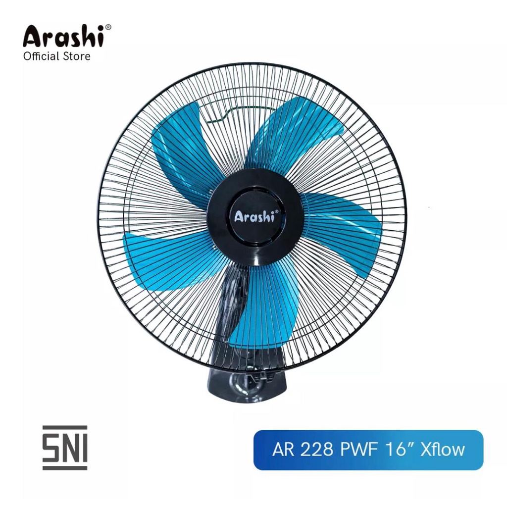 Arashi Kipas Angin dinding Wall Fan Xflow &amp; Apace PWF 16&quot; Inch AR 228 50W