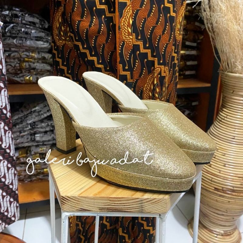 Selop Cewek / Selop Gliter / Selop Pengantin - Gold