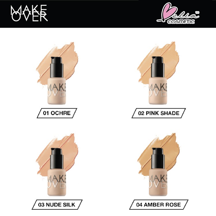 ❤ BELIA ❤ Make Over Ultra COver Liquid Matt Foundation (makeover) 33ml