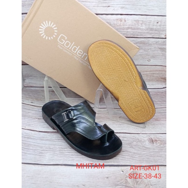 SANDAL KULIT ASLI PRIA GOLDEN WAY GK-01