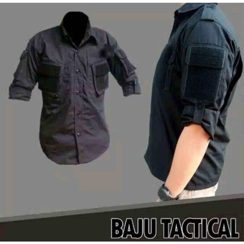 Kemeja Taktikal Panjang | Baju Kemeja Taktikal Lapangan | Polisi |