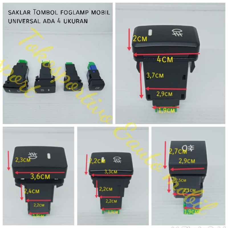 Saklar switch Tombol foglamp lampu kabut mobil universal