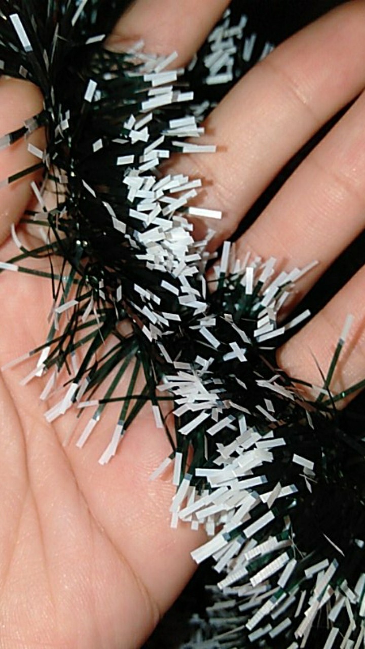 Slinger Hijau / Hiasan Tinsel Dekorasi Pohon Natal / Dekorasi Natal / Slinger Natal Hijau