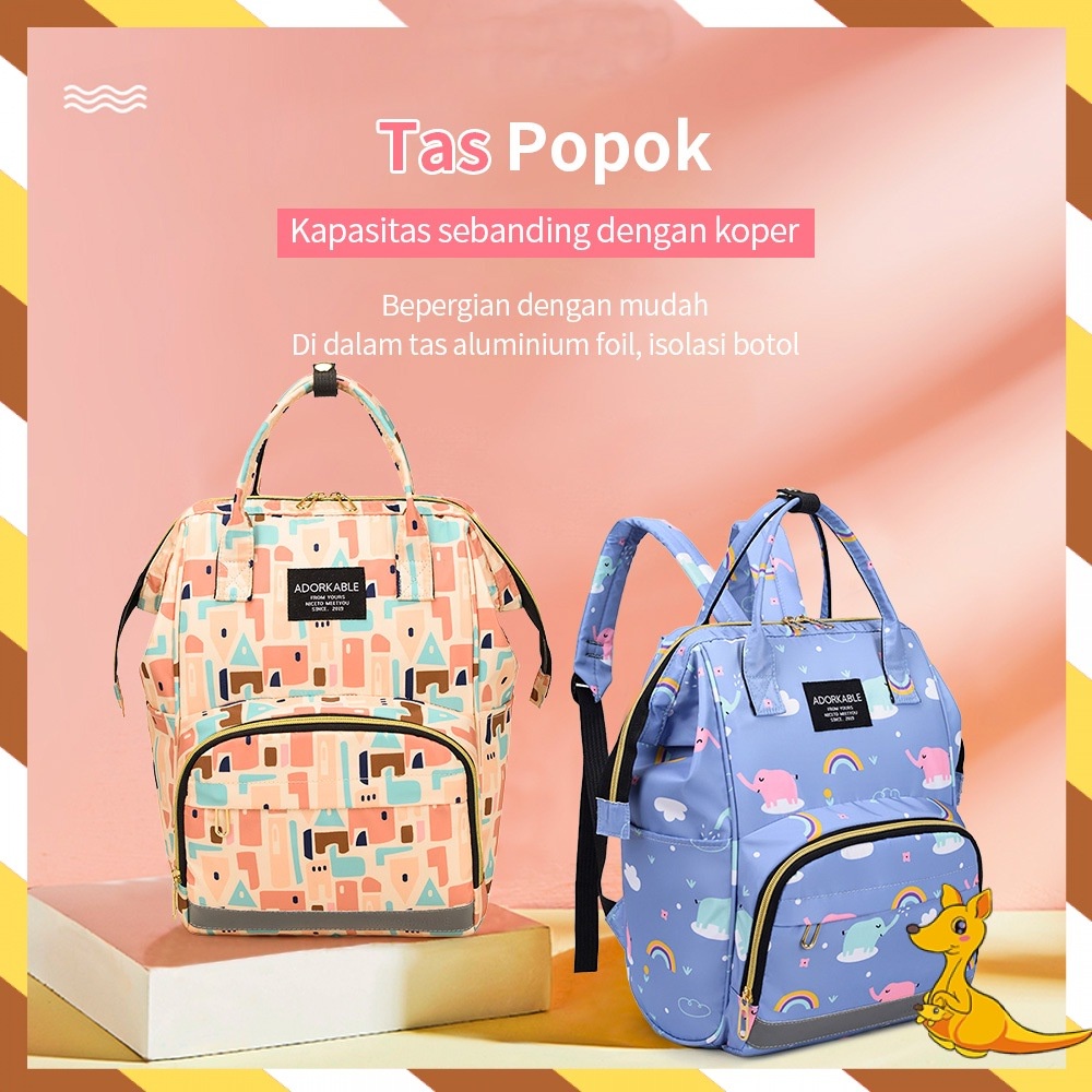 Tas Bayi Multifungsi Baby Diapers Bag Perawatan Tas Perlengkapan Ransel Backpack Bayi - 2022