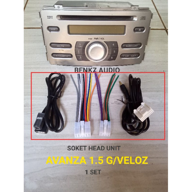 Soket tape mobil Avanza 1.5 G Veloz 1 set kabel soket socket headunit avanza 1500 G VELOZ