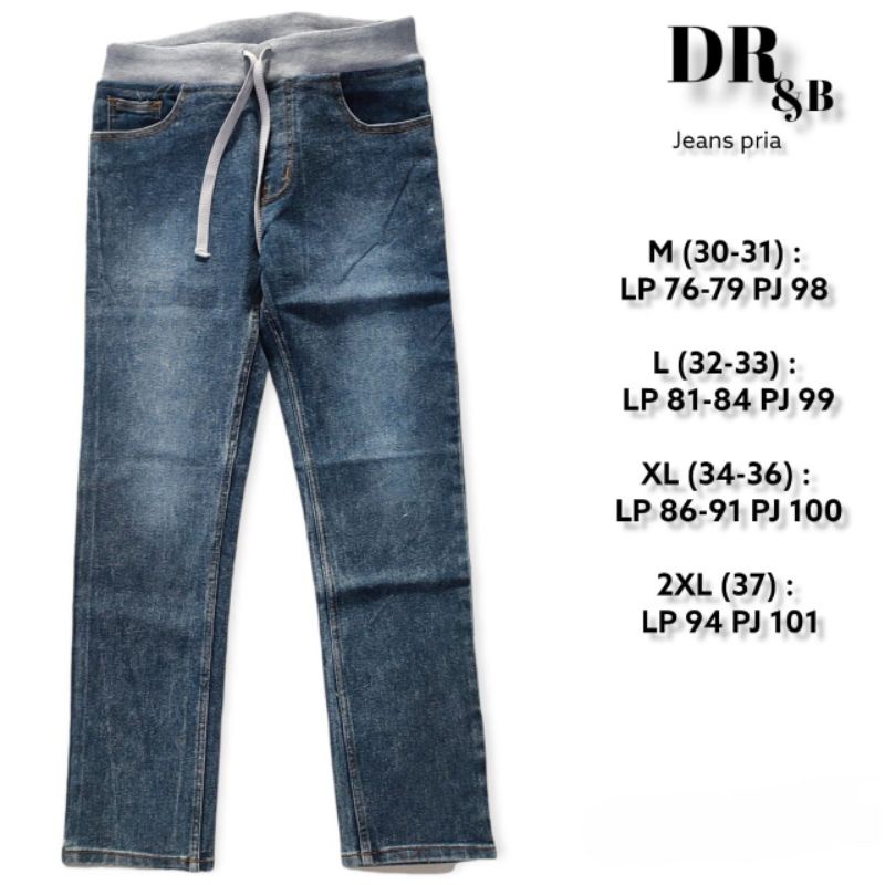 celana jeans cowok PINGGANG RIB AX HOUSE