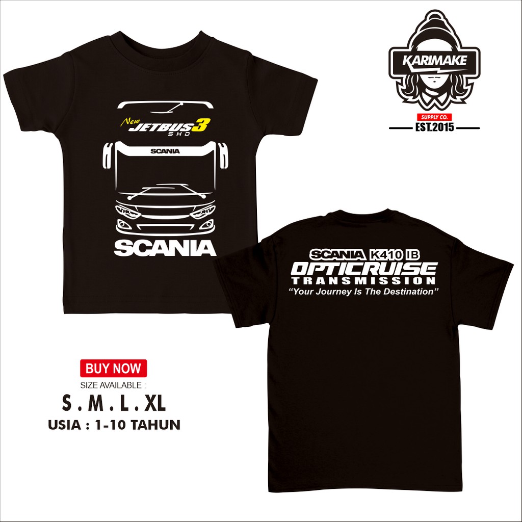 Kaos Baju Anak Bismania Jetbus 3 SHD Scania K410IB Kaos Bis