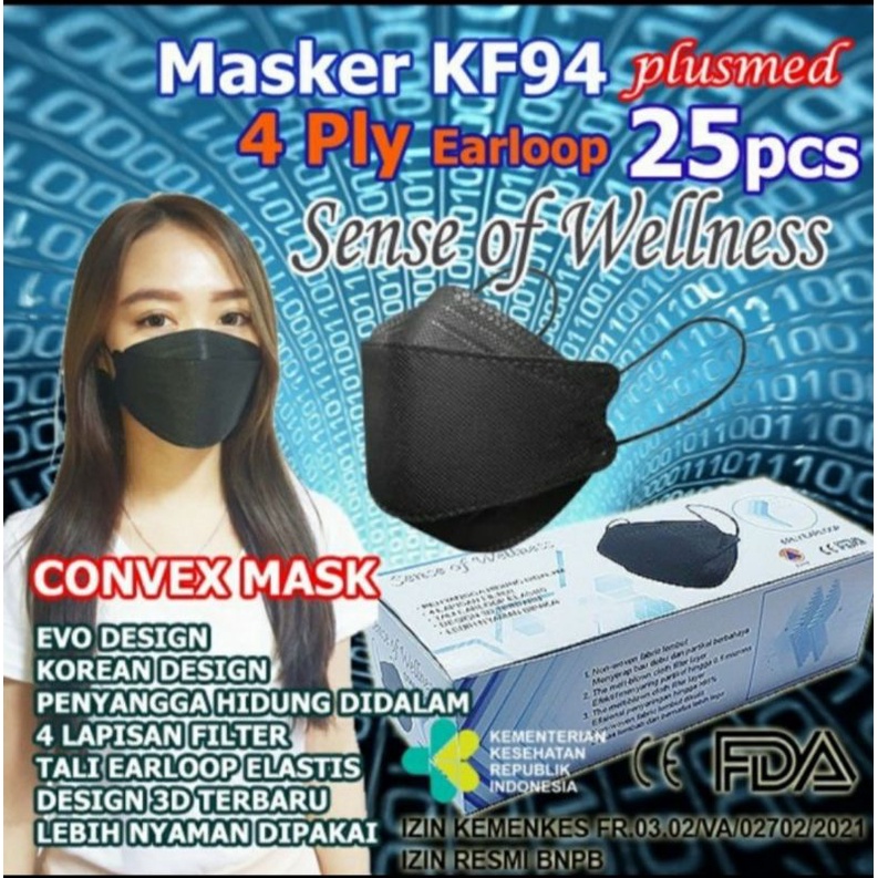 MASKER KF94 KOREA NO EVO MASK SENSE OF WELLNESS 25 PCS