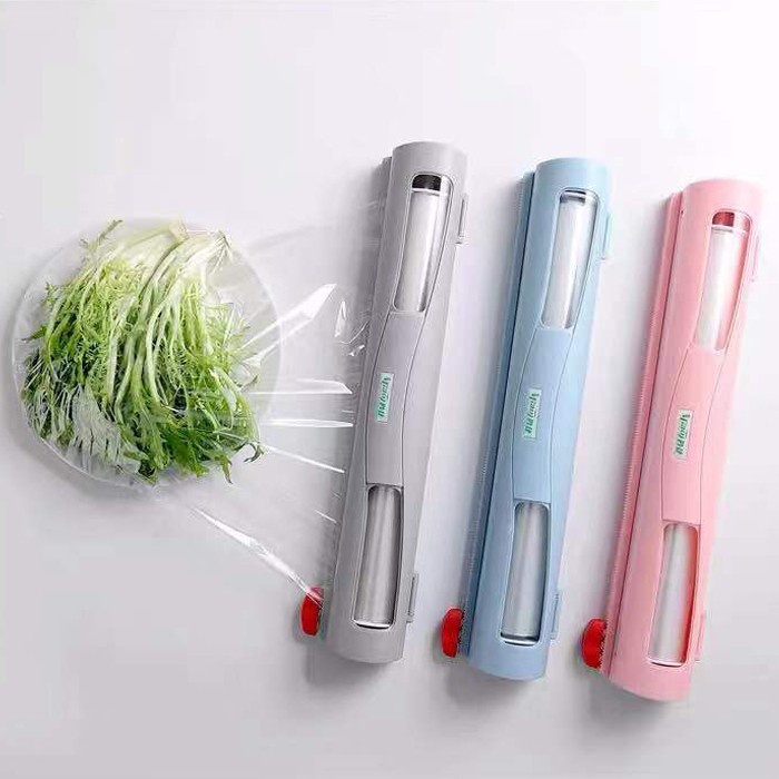 Alat Potong Plastik Plastic Cling Wrap Dispenser - Foil Paper Wrapping Food Cutter Holder (COD) terbaru Murah BERKUALITAS