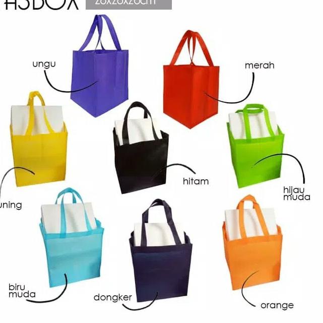 

[DISCOUNT A7735] Tas Spunbond Kotak 26x26x30cm pink fanta Goodiebag Terlaris