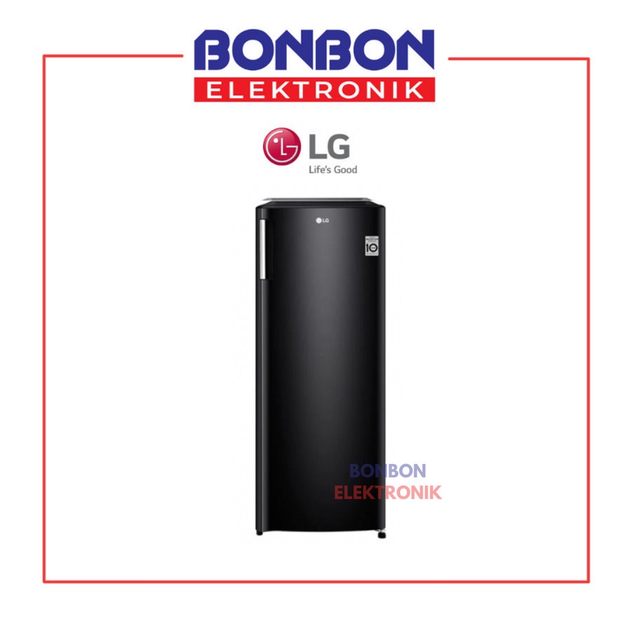 LG Upright Freezer Inverter GN-INV304BK / GNINV304BK 165L 6 Rak Lemari Es Pembeku