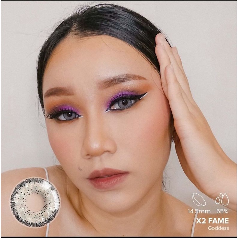 SOFTLENS X2 FAME INUL DARATISTA NORMAL &amp; MINUS -0.50 sd -3.00 FREE LENSCASE 14.5MM CLEOPATRA GODDESS GIRL BOSS PRIMA DONNA BY EXOTICON / Softlen Soflen Soflens