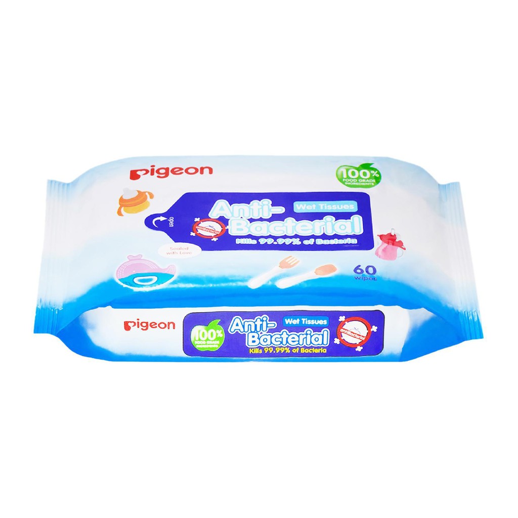 Tisu Basah Bayi Pigeon Anti Bacterial Tissue Reffil 60wipes