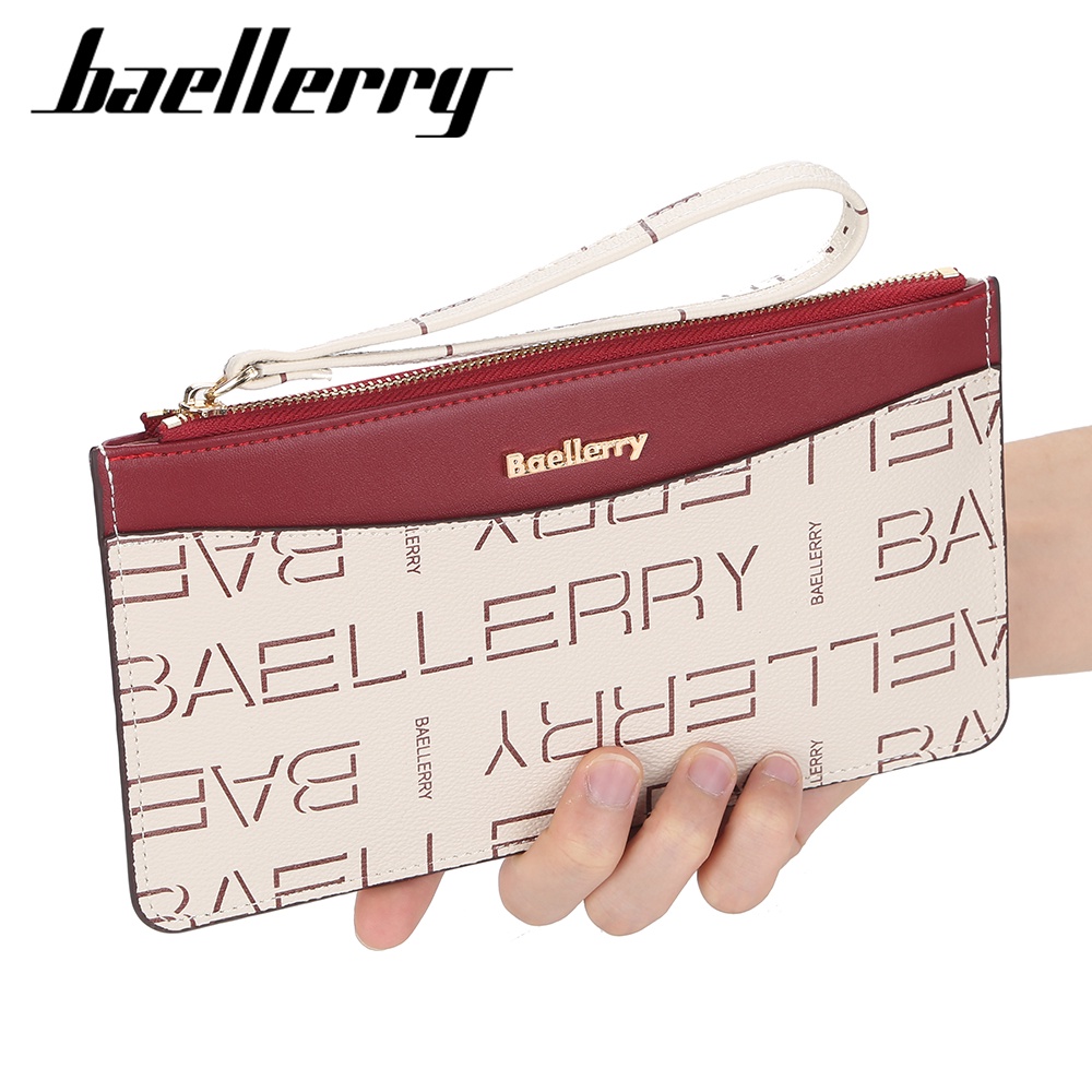 BAELLERRY N2506 Dompet Wanita Panjang Clutch Dompet Handphone Bahan Kulit PU Leather WATCHKITE WKOS