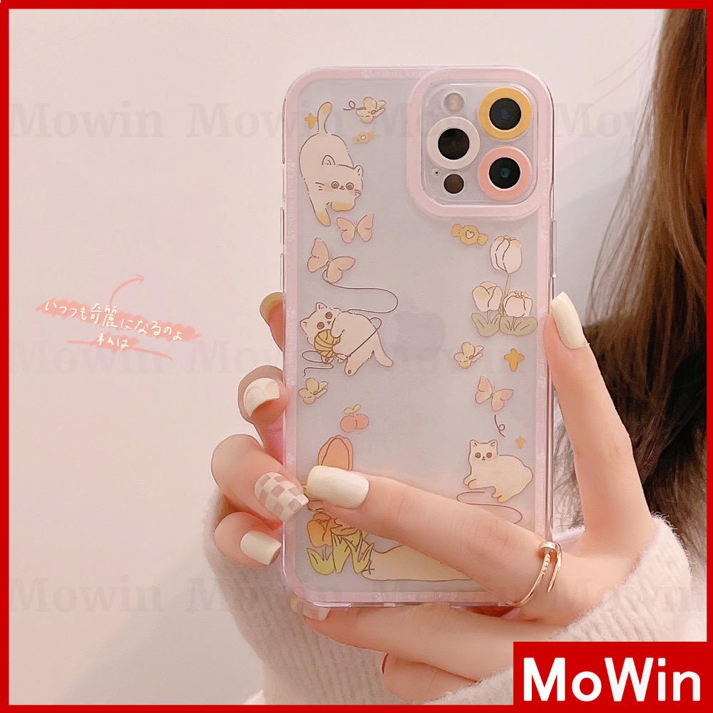 iPhone Case Silicone Soft Case Clear Case Square Edge Angel Eye Cat Eye Pupil Eye Full Cover Camera Protection Shockproof Case Pink Butterfly Cat Cute Style For iPhone 13 Pro Max iPhone 12 Pro Max iPhone 11 Pro Max iPhone 7 Plus iPhone XR XS MAX Pro Max