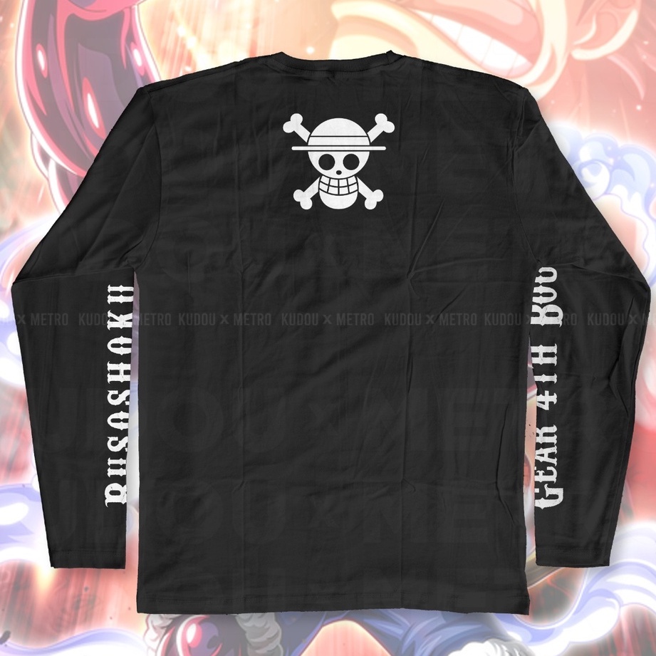 Longsleeve Luffy Gear 4th Black Anime Manga One Piece Premium Unisex