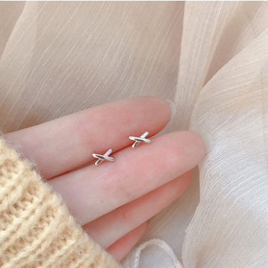 We Flower S925 Silver Geometric Deer Antler Fish Butterfly Stud Earrings for Women Girls-type O silver