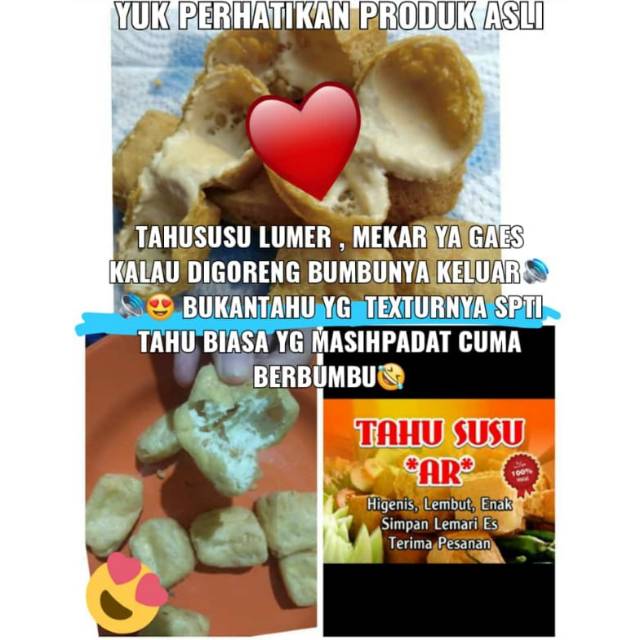 

Tahu susu Siap goreng asli merk AR