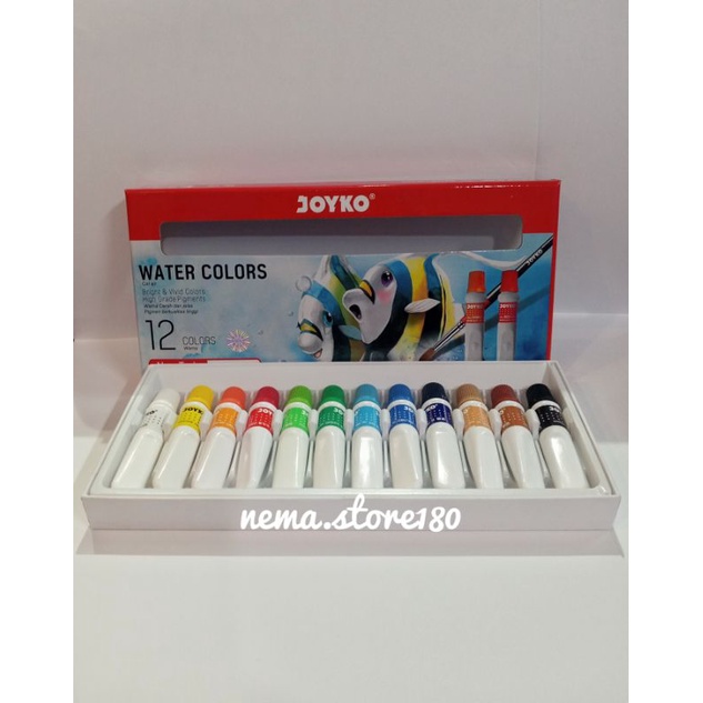 

CAT AIR JOYKO WATER COLORS 6 ML 12 WARNA ORIGINAL