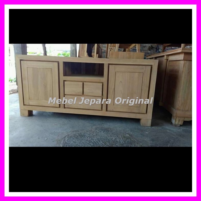 Meja Tv Minimalis Jati - Bufet Klasik Kayu Jati Mebel Jepara Mentahan Original