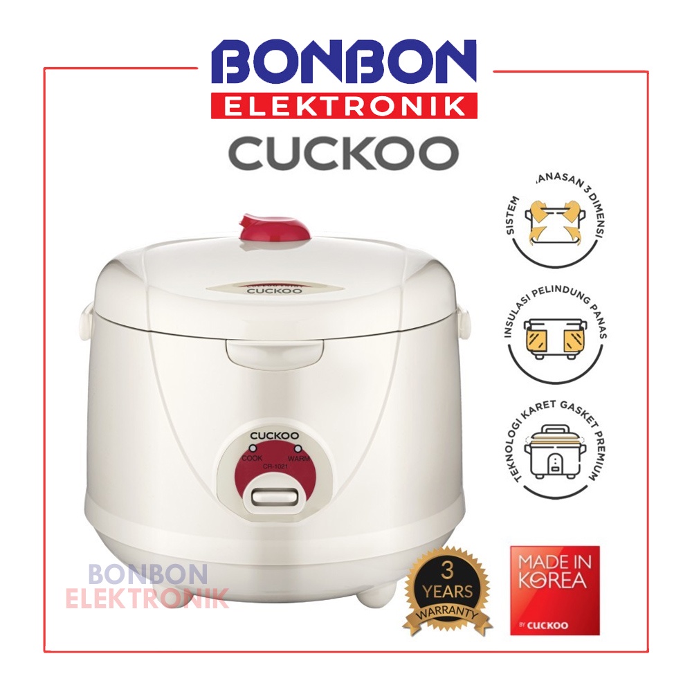 CUCKOO Rice Cooker Mechanical CR-1021 1.8L No.1 in Korea