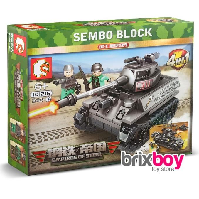 READY STOCK Mainan SWAT Army Tank Tentara 242pcs - Sembo 101216