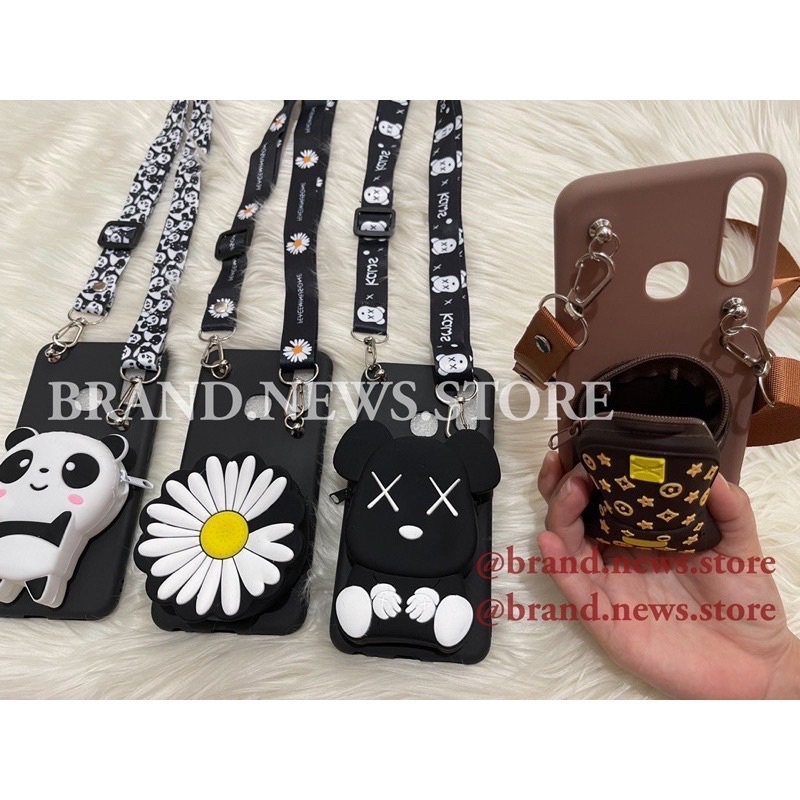 XIAOMI/REDMI 10A/ 4A/ 4X/ 5A/ 6A/ 9A/ 9C/ NOTE 4/ NOTE 4X/ NOTE 5A/ 9/ 9 PRIME/ 9T/ SOFT CASE TAS DOMPET KOIN/COIN + GANTUNGAN TALI HP SELEMPANG/SILIKON BONEKA/KARTUN PANDA/BUNGA PEACE/DAISY/CASING/ BAG SILICON