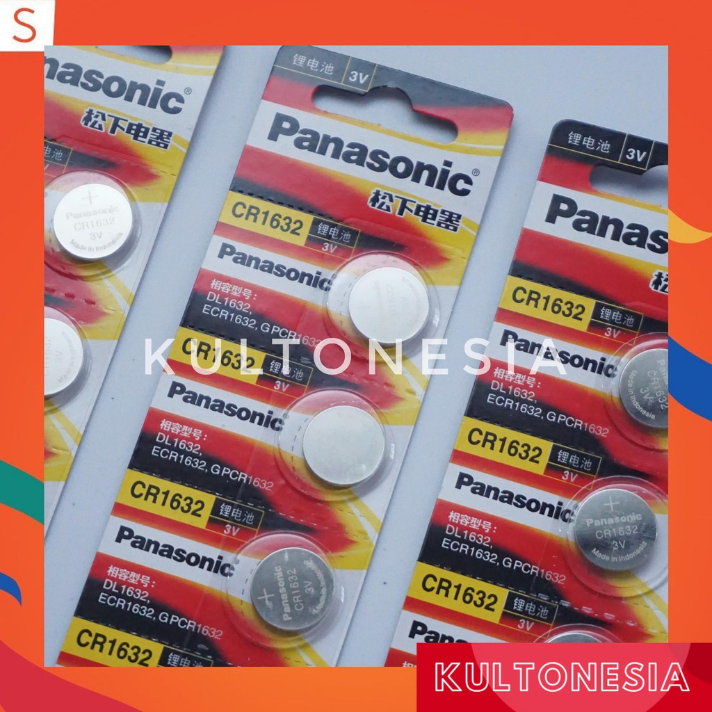 Baterai Panasonic Cr1632 Lithium 3V Original