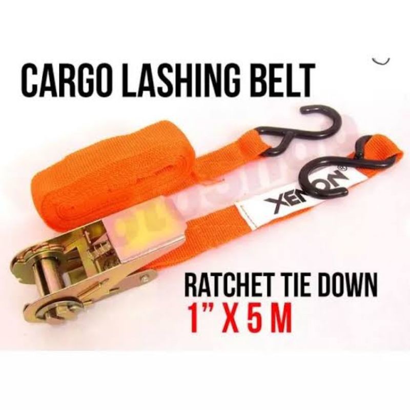 Tali Pengikat Barang Rachet Tie Down Cargo 5 meter 400kg