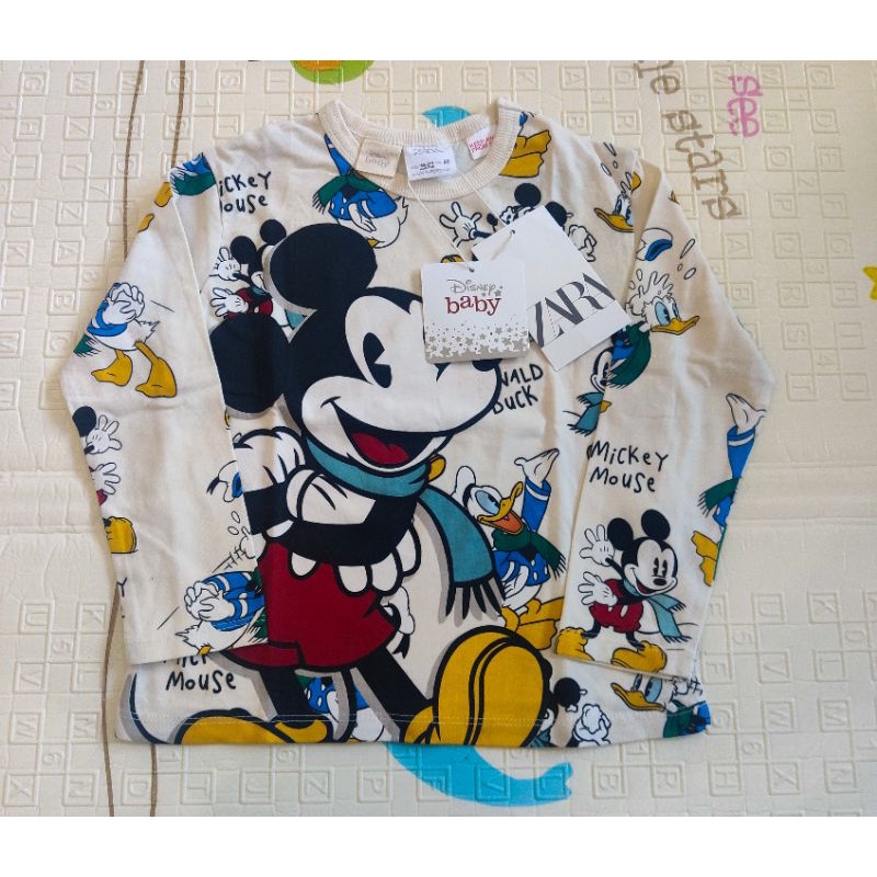 ZARA Baby Mickey Mouse Long Tshirt size 18-24m