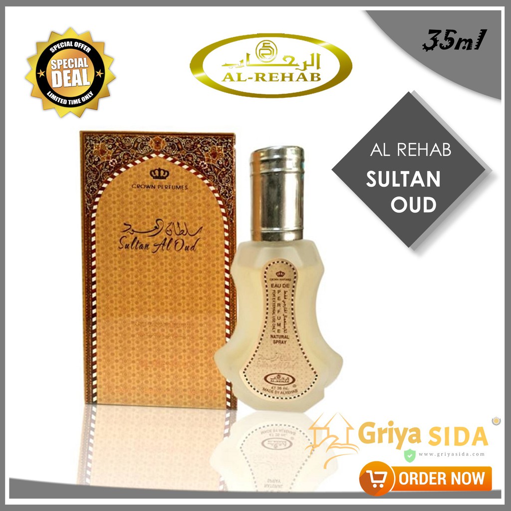 Parfum al rehab sultan oud 35ml original minyak wangi alrehab spray PROMO!