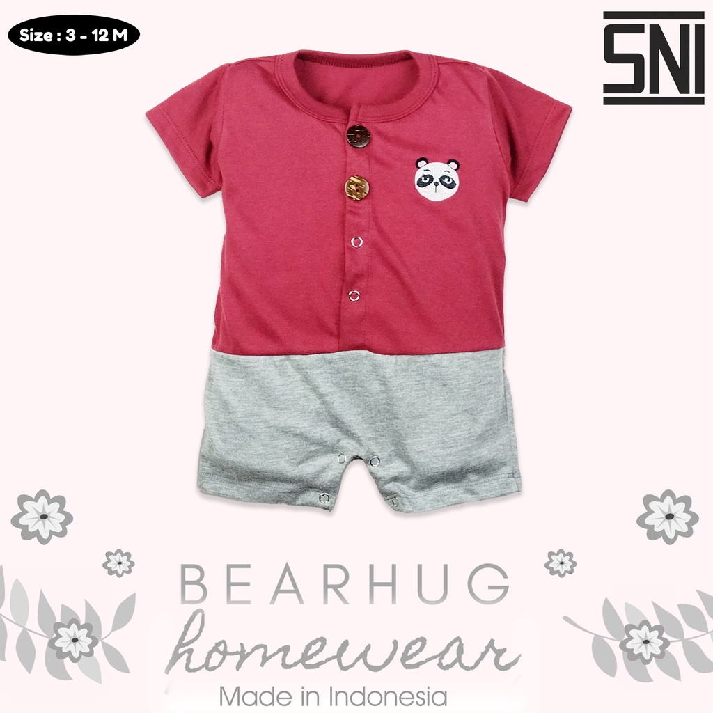 Bearhug Homewear Romper Belah Bordir  Bayi Laki-Laki  HSF4 Mixcolour 3-12 Bulan-5