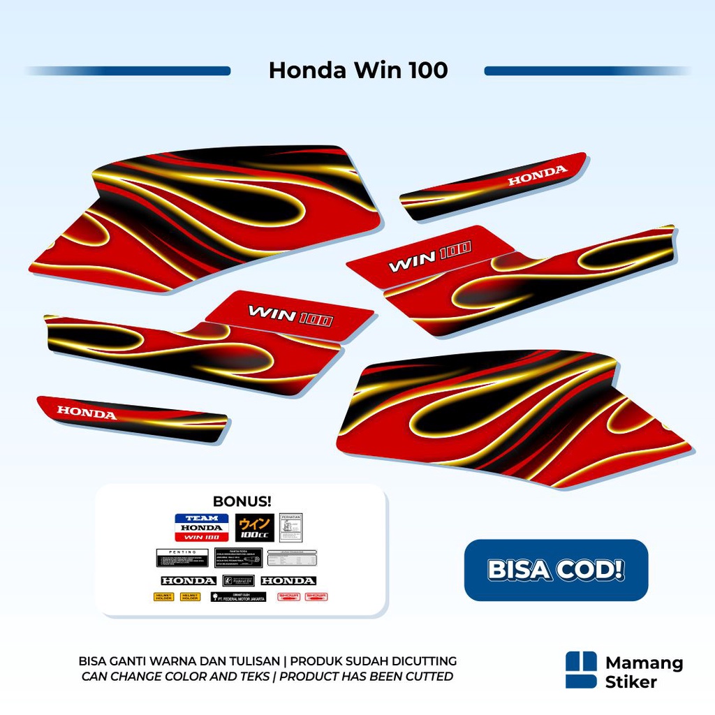 Striping Honda Win 100 Original (11) Variasi Traill Treill Trill Japan Jepang Custom Racing 1984 200