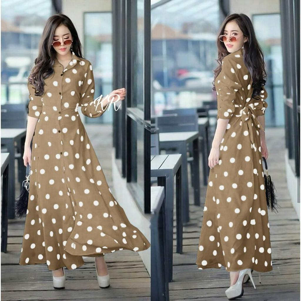 PCS DRESS ESTHER POLKA KR ADA VIDEO REVIEW ASLI PRODUK