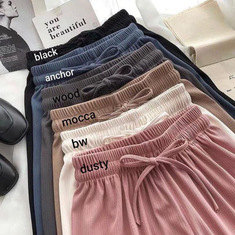 Korean Long Pants Celana Culotte Wanita C075