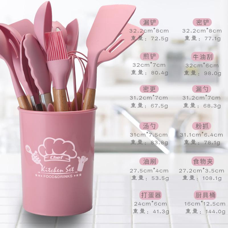 12 in 1 Set Peralatan Dapur Masak Silicon Plus Tempat Penyimpanan 49AA70-4
