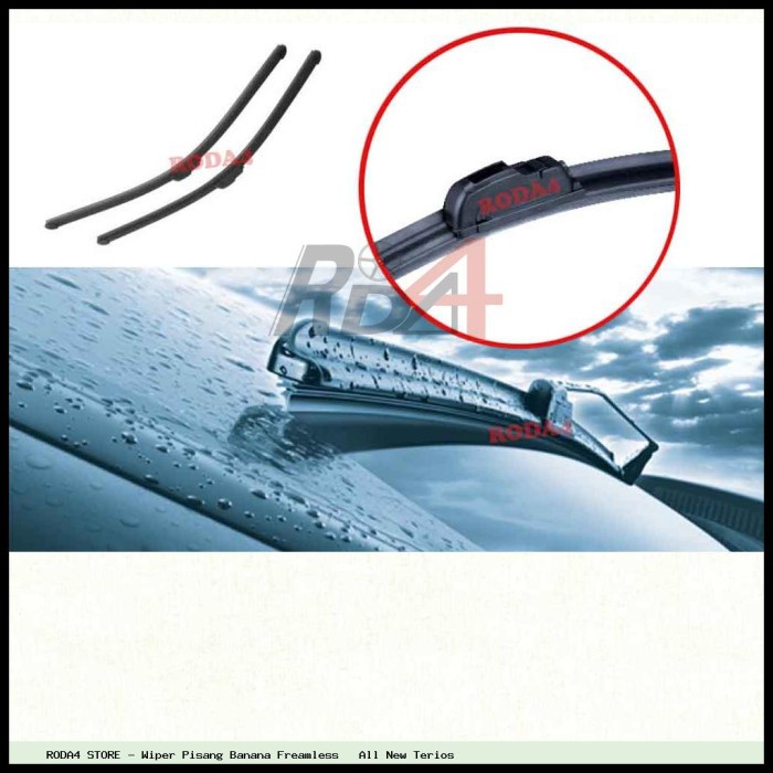 Wiper Mobil All New Terios 21 16 Frameless Banana 1 Set 2 Pcs