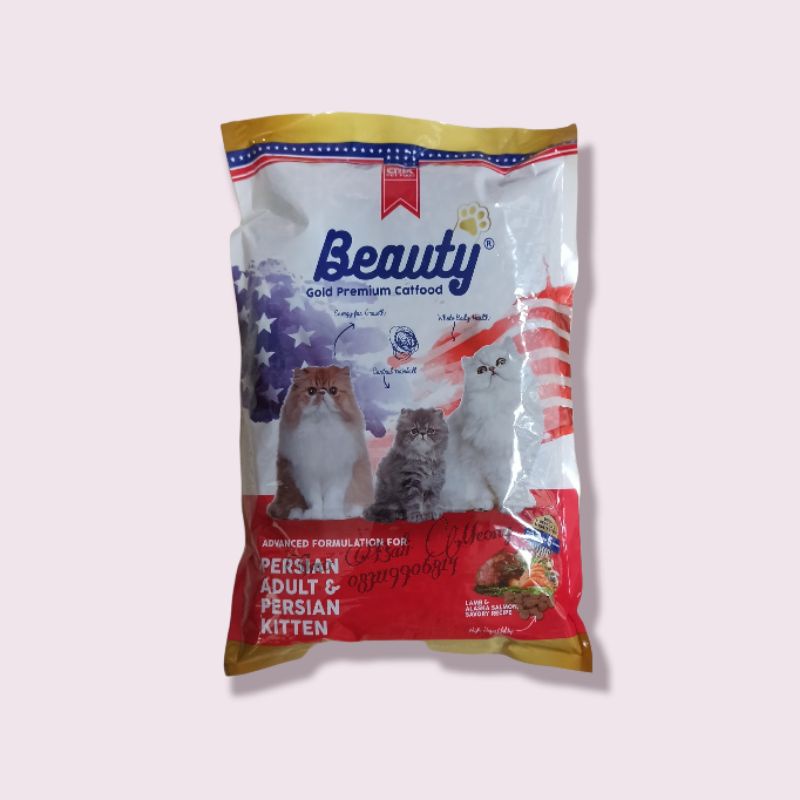 Beauty gold persian makanan kucing repack 750g