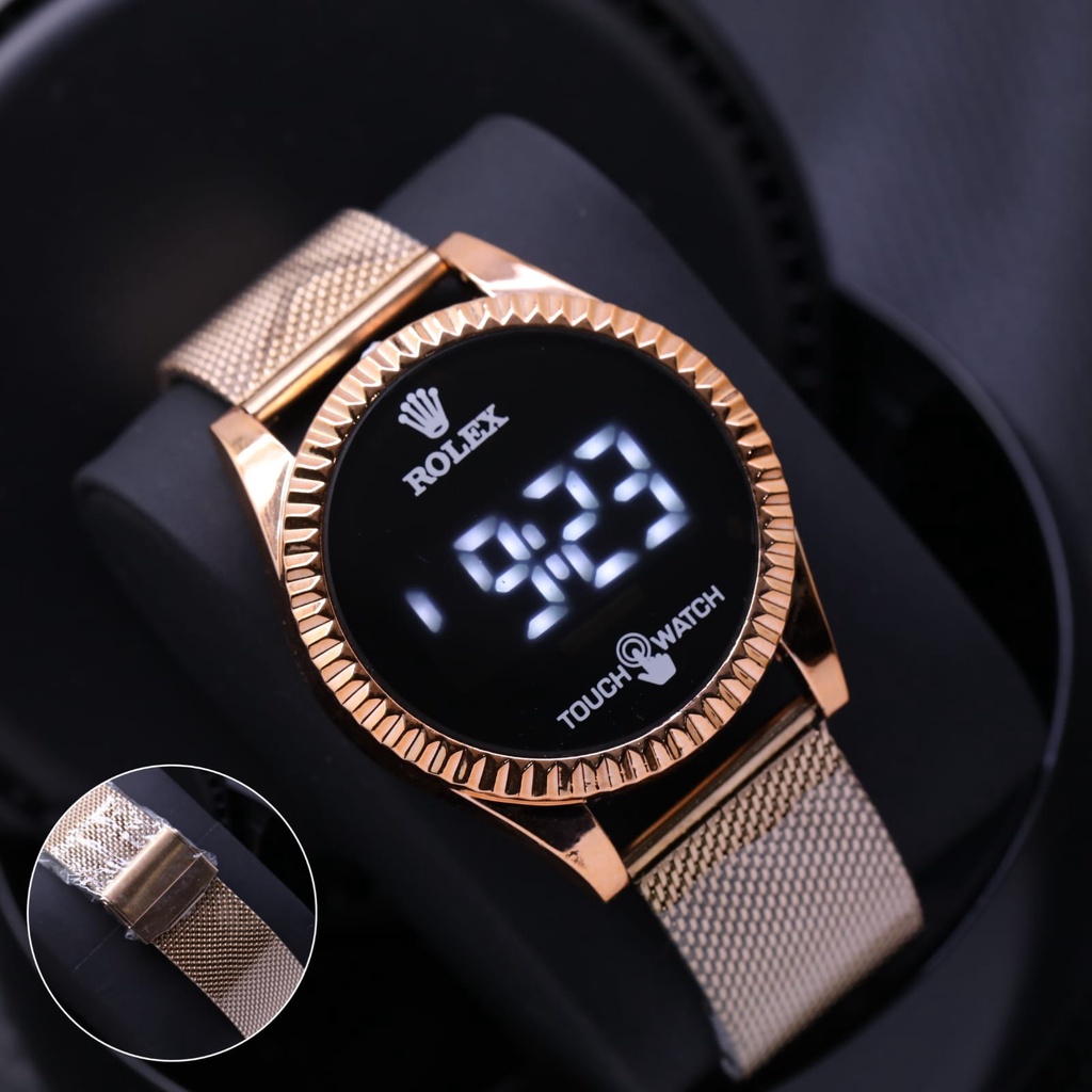 JAM TANGAN WANITA ROLEX RANTAI PASIR TOUCH SCREEN DIAMETER 4CM