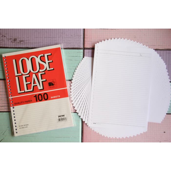 

Kertas File - Kertas Note - Isi Kertas Binder Loose Leaf Joyko (Uk B5) B5-7026-100 Isi 100 Produk