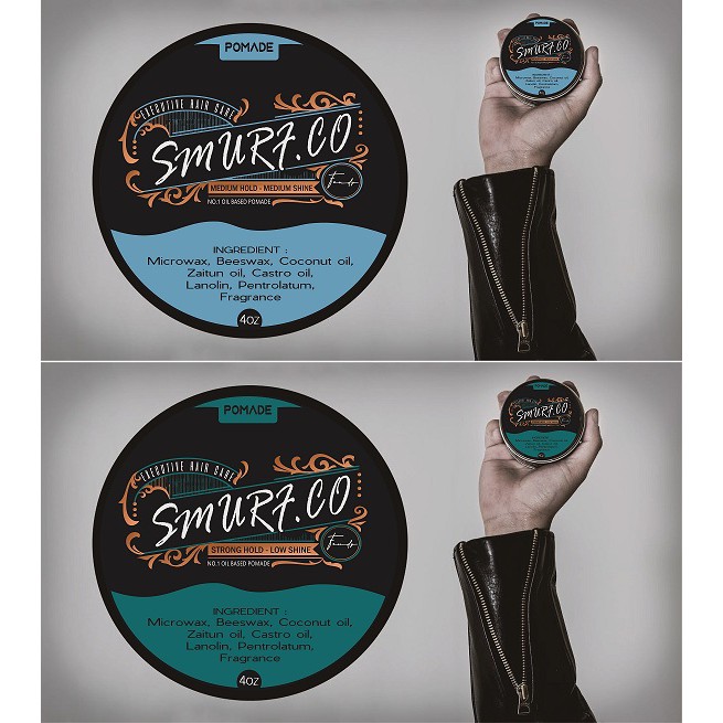 Smurf Pomade 120gr / 4 oz / GROSIR / FREE SISIR DAN STIKER !!