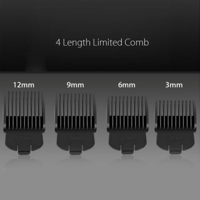 GS8 Alat Cukur Elektrik Hair Trimmer Shaver Rechargeable KM-1407 Kemei KM1407 Black