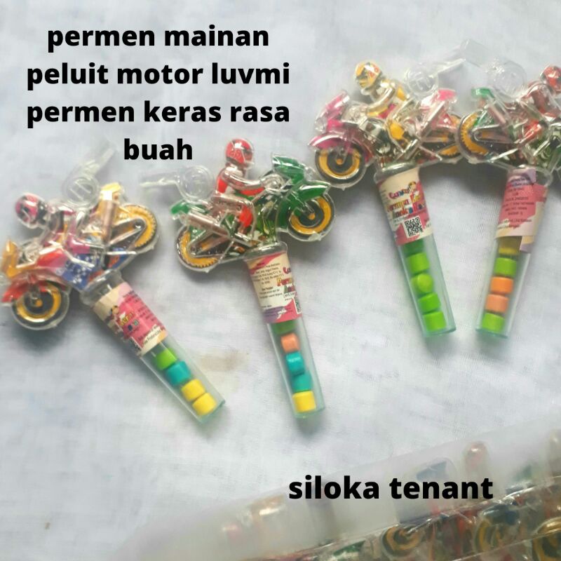 Permen Mainan Peluit Motor Luvmi  Permen Keras Rasa Buah